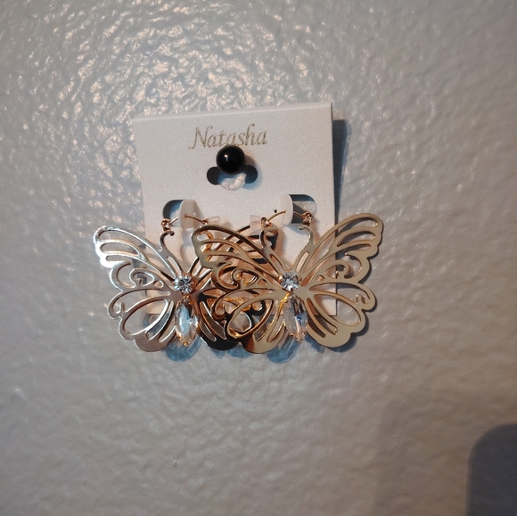 Natasha Butterfly Earrings - Picture 1 of 11